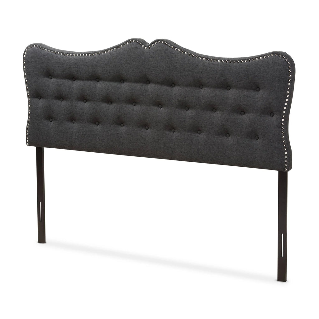 Dark Grey Fabric Full Size Headboard C9450