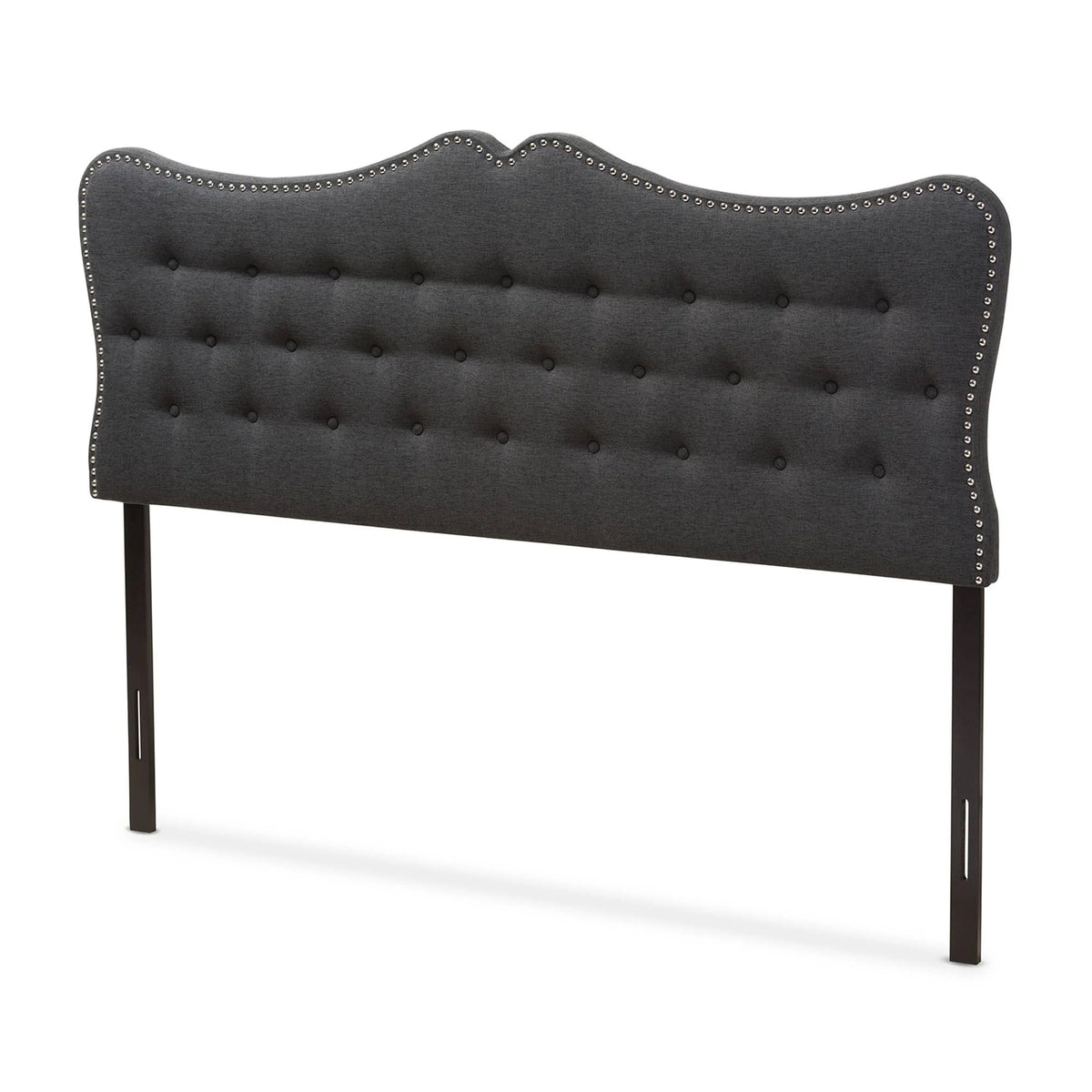 Dark Grey Fabric Full Size Headboard C9450