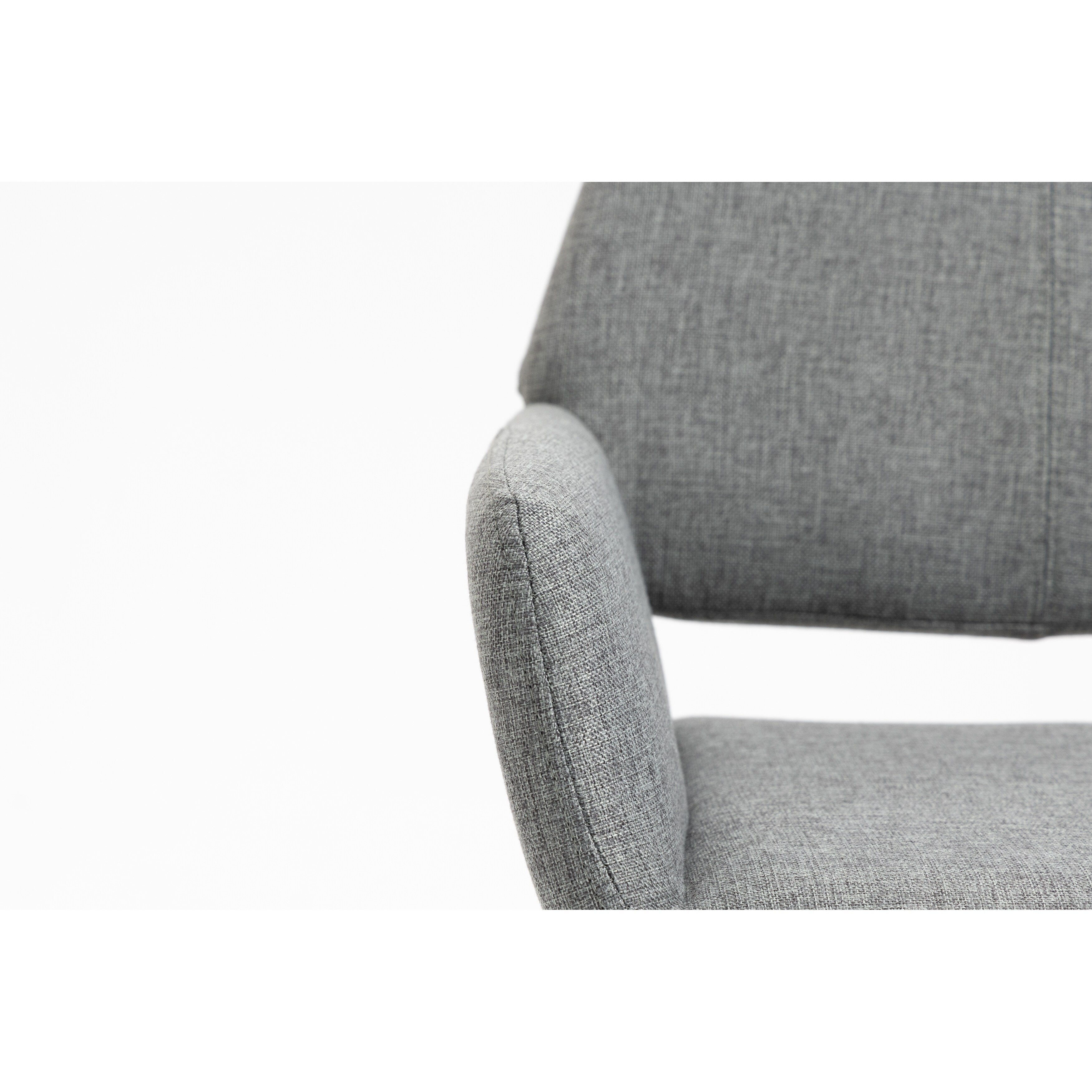 Gray Upholstered Dining Chair with Wood Legs C557