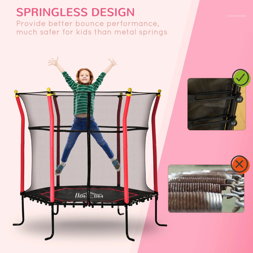 Red Kids Trampoline with Net O840038
