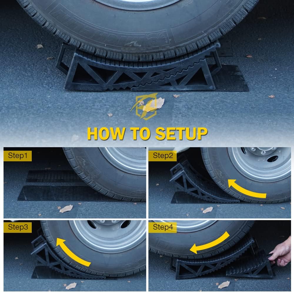 RV Leveling System Kit 2PCS with Anti-Slip Mats L2577