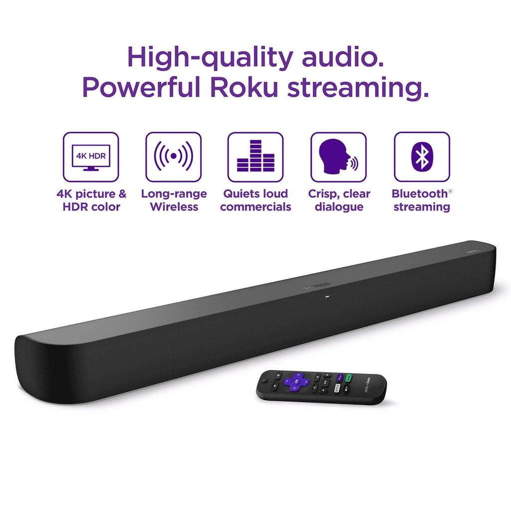 Roku Smart Soundbar with Built-in 4K Streaming Media Player S342