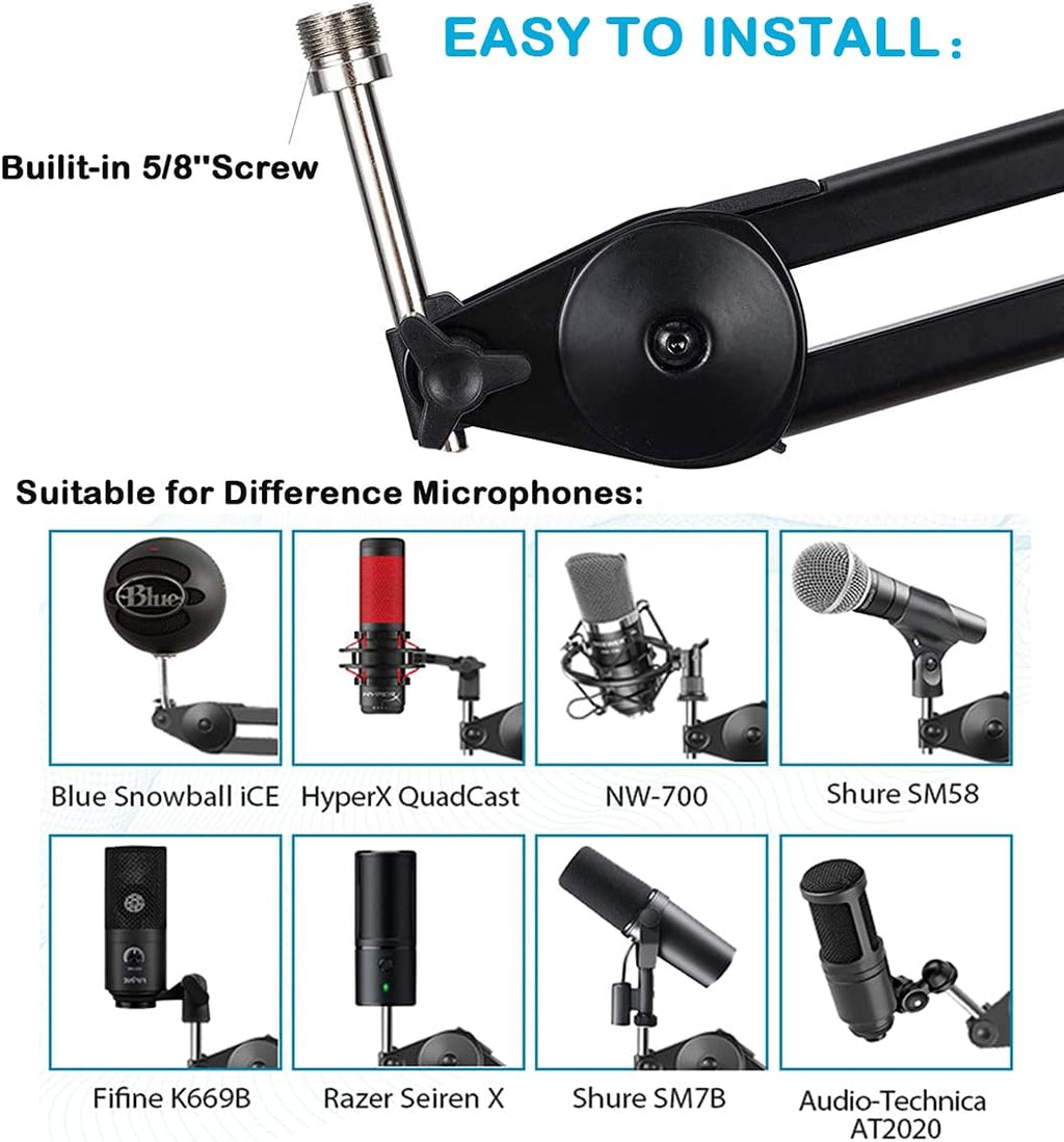 Microphone Arm Stand with Screw Adapter, Pack of 2 Q751418