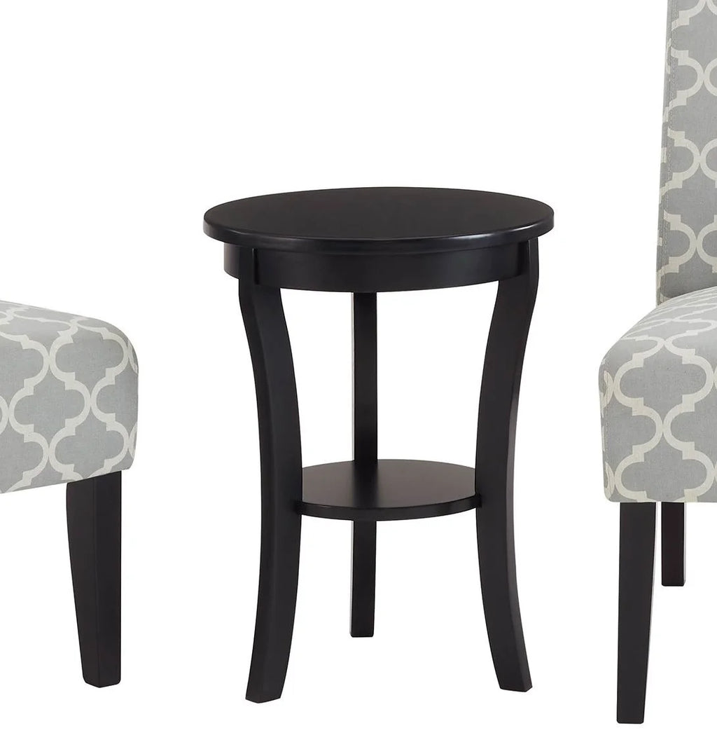 3pc Set Gray Fabric Upholstered Side Table and 2 Chairs O32600