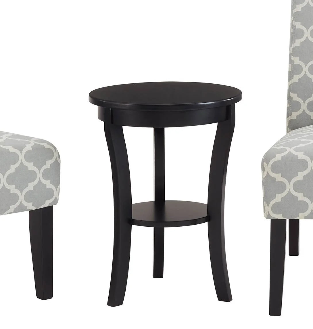 3pc Set Gray Fabric Upholstered Side Table and 2 Chairs O32600