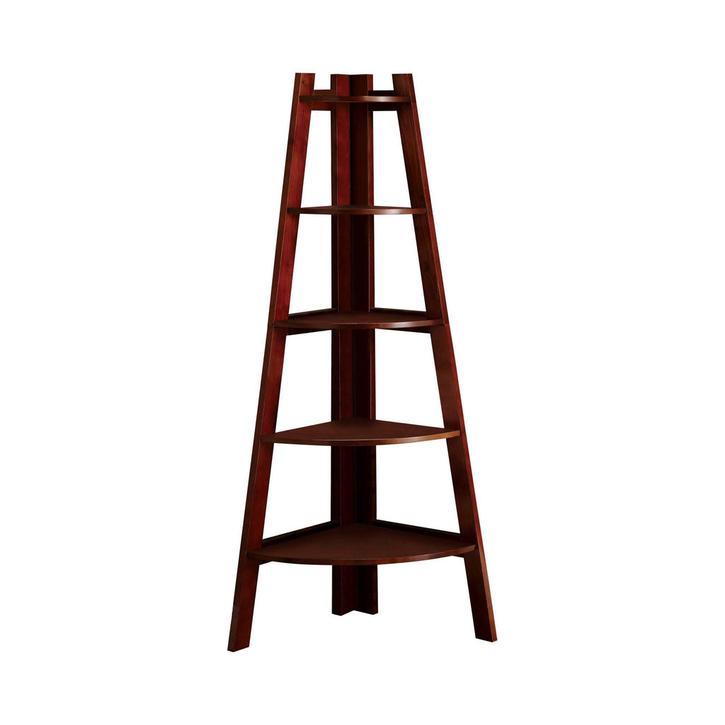 5 Shelf Corner Bookcase Cherry D36164