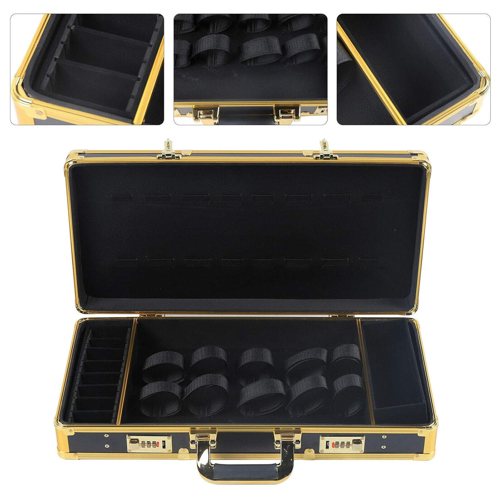 Barber Case Suitcase Carrying Case for Clippers Trimmers Scissors Combs Tools O299307