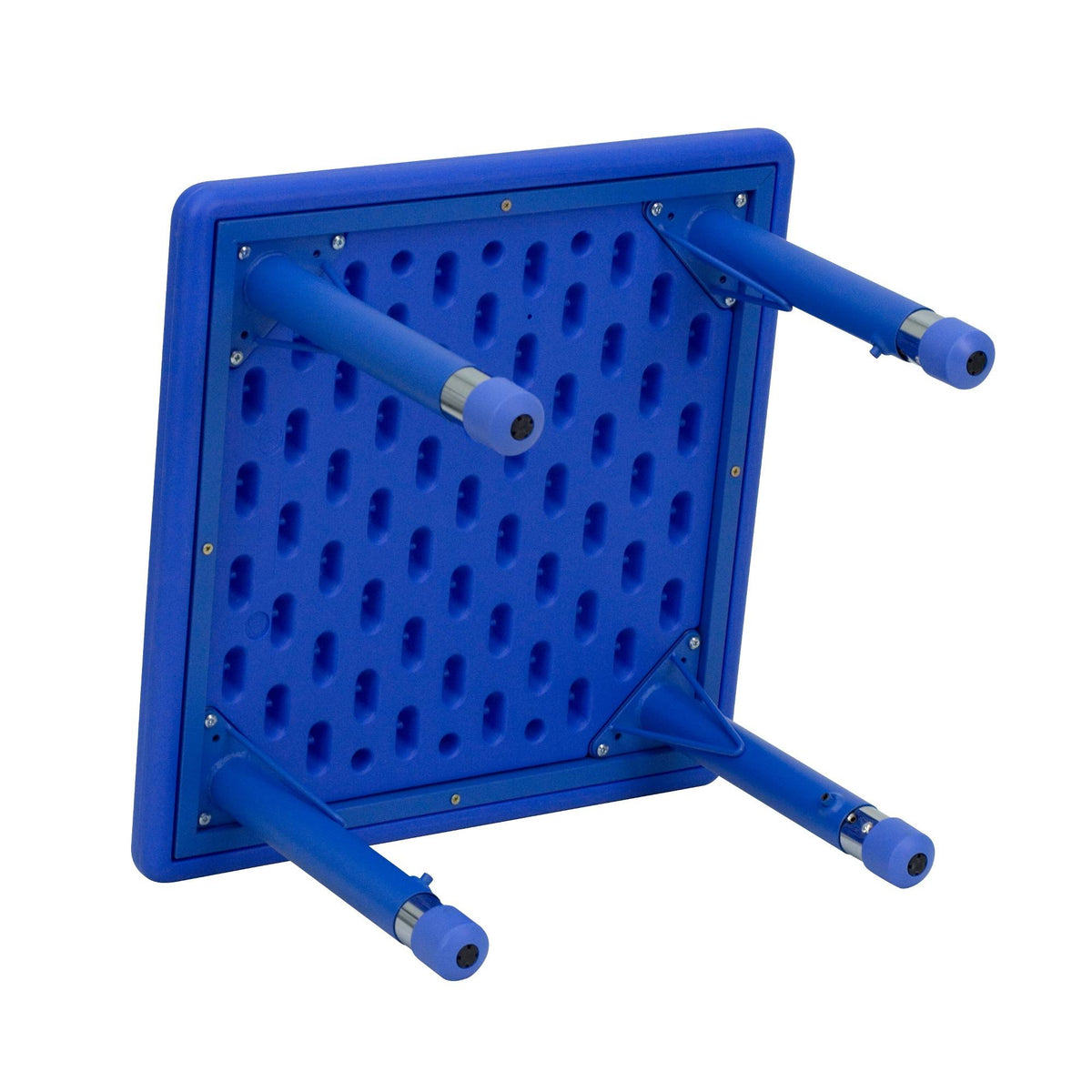24x22 Square Blue Plastic Height Adjustable Activity Table T518