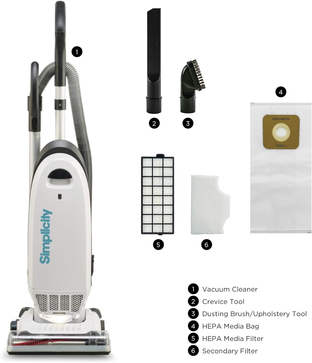 Upright Vacuum with Certified HEPA Filter and Bag Y9818