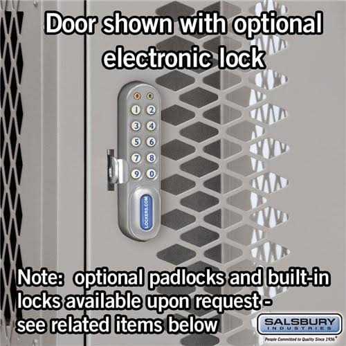 Gray 12x22 Wide Four Tier Vented Metal Locker J4850