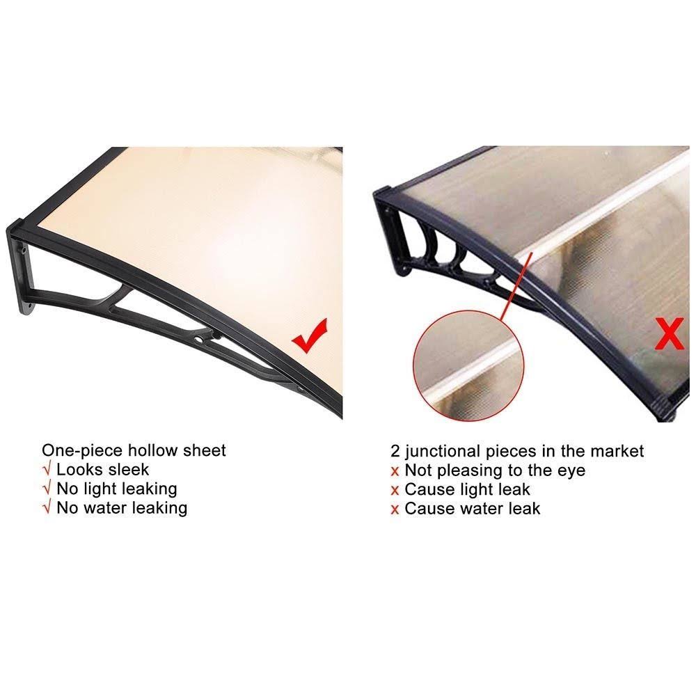 2pcs 40x40x22 Polycarbonate Window Door Awning I1697