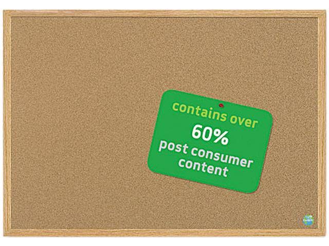 Natural Oak Frame Cork Bulletin Board A357