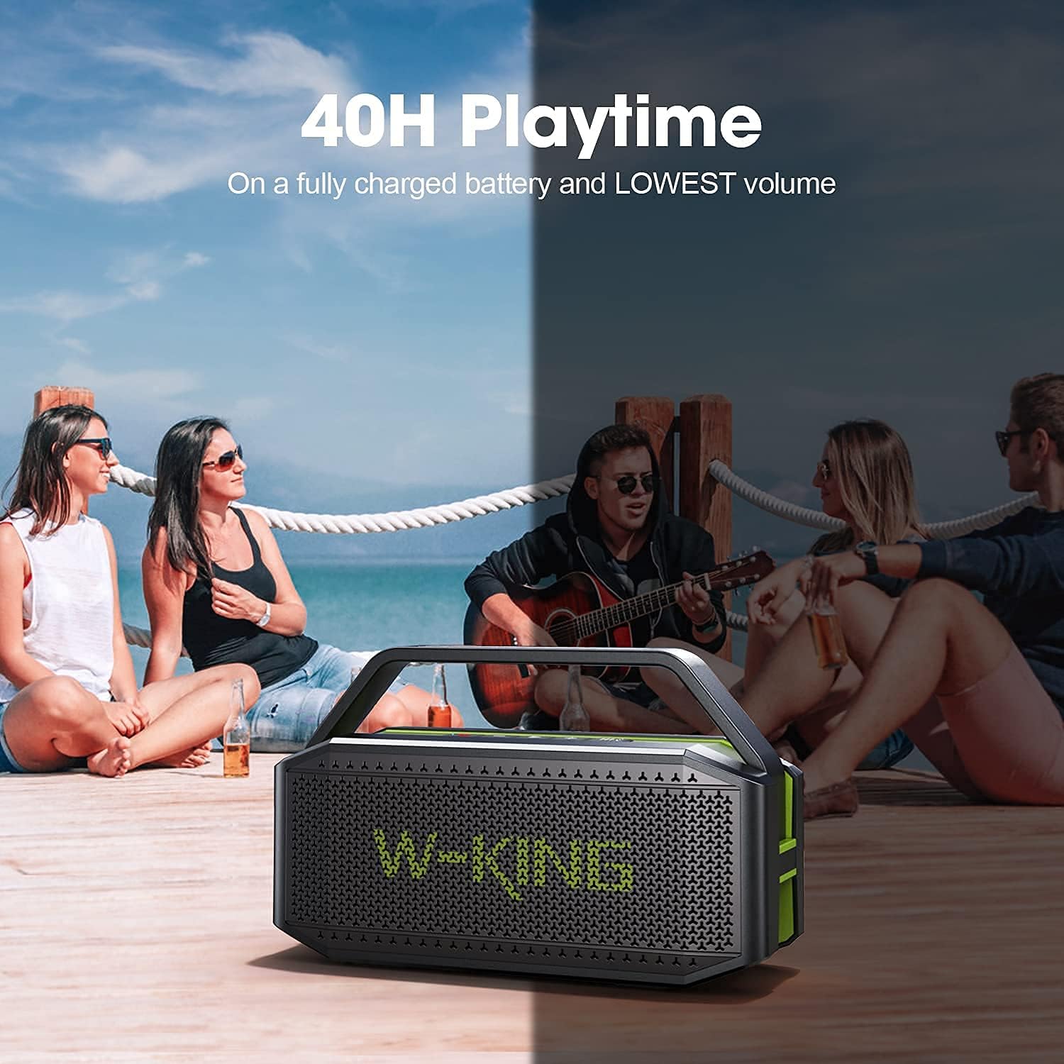 60W Waterproof Portable Bluetooth Speaker with Built-in Handle I5548