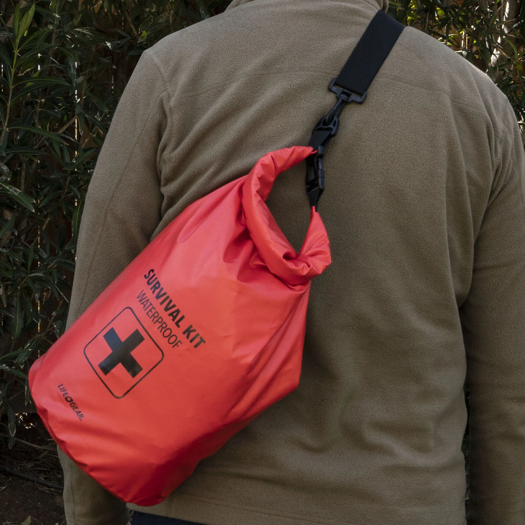 143 Piece Waterproof Emergency Backpack Red Q4430