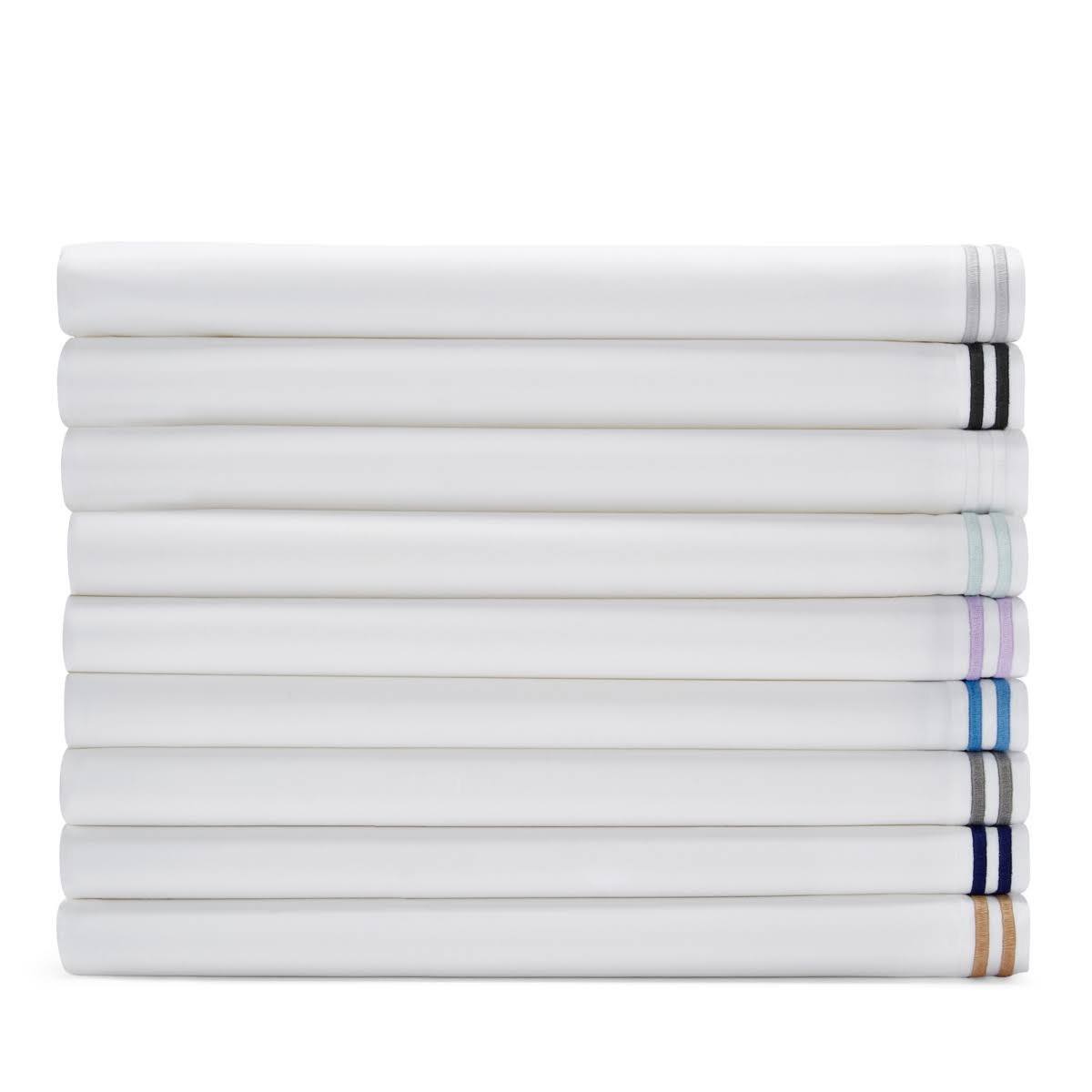 Italian Percale Twin Flat Sheet - Marine Navy V740