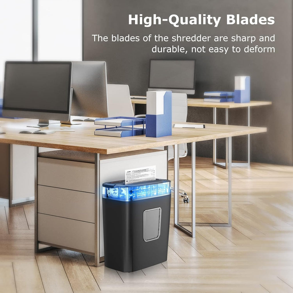 8-Sheet Crosscut Paper Shredder with 4.2 Gallon Wastebasket C656792