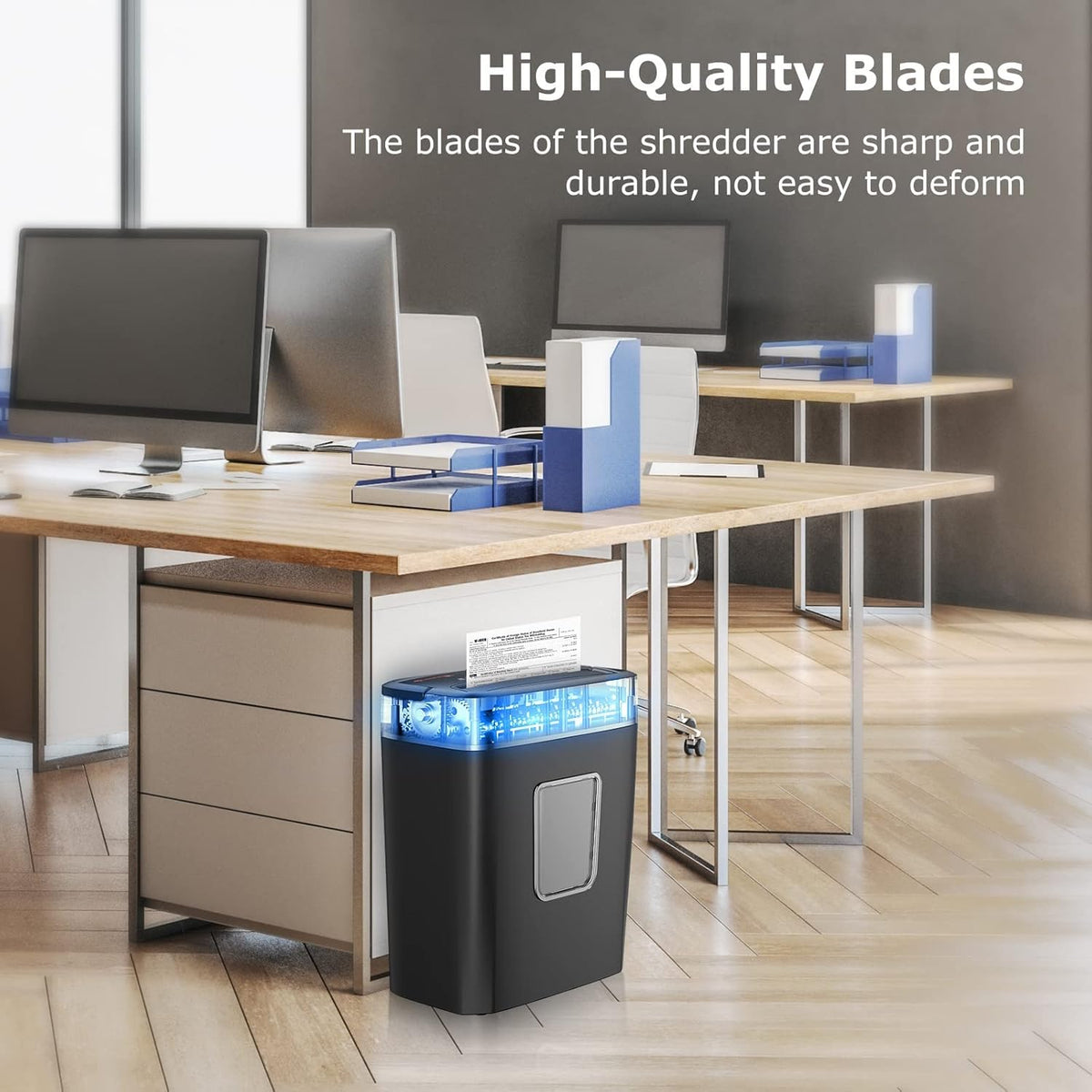 8-Sheet Crosscut Paper Shredder with 4.2 Gallon Wastebasket C656792