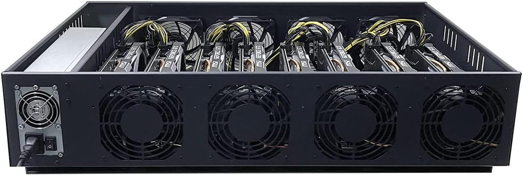 Mining Rig Frame 8 GPU 70mm Slots with 8 Fans F109407