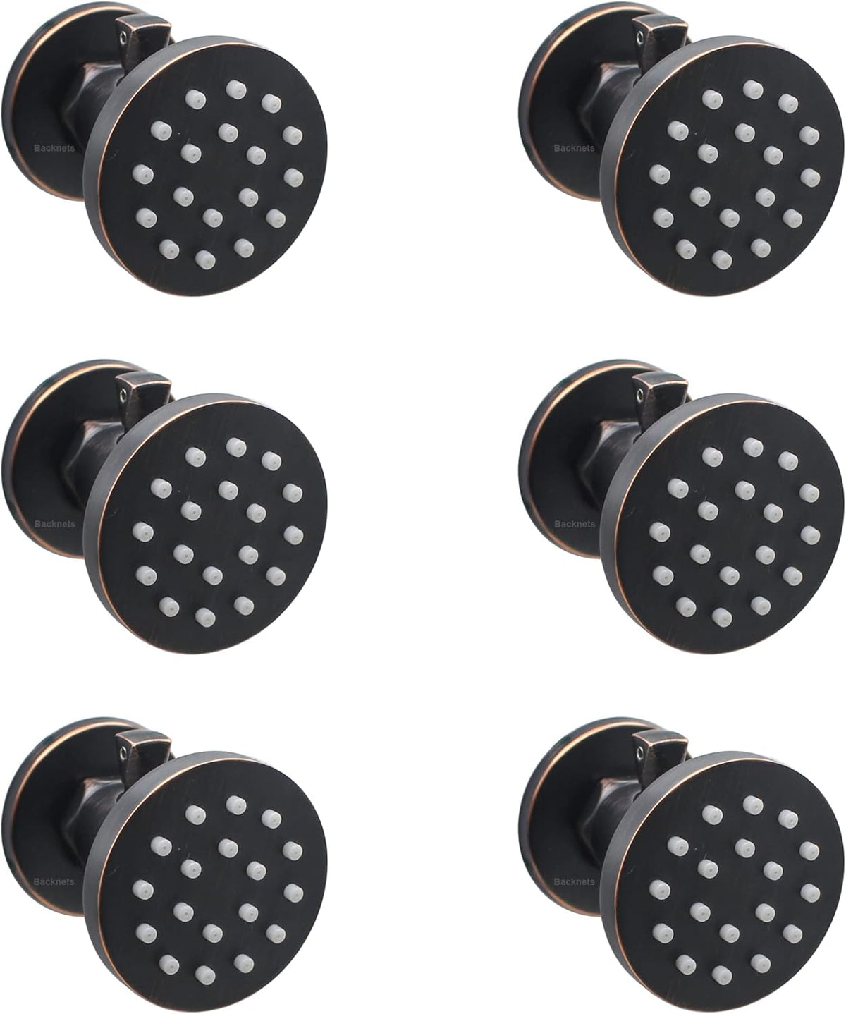 6 Pcs Oil Rubbed Bronze Solid Brass Shower Body Spray Nozzle T5236