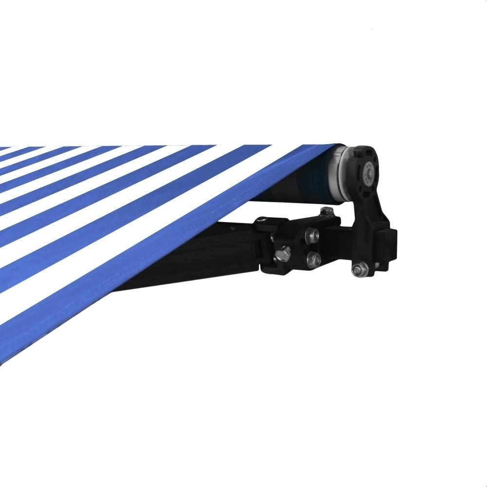 10 x 8 ft. Black Frame Retractable Patio Canopy Awning C7688