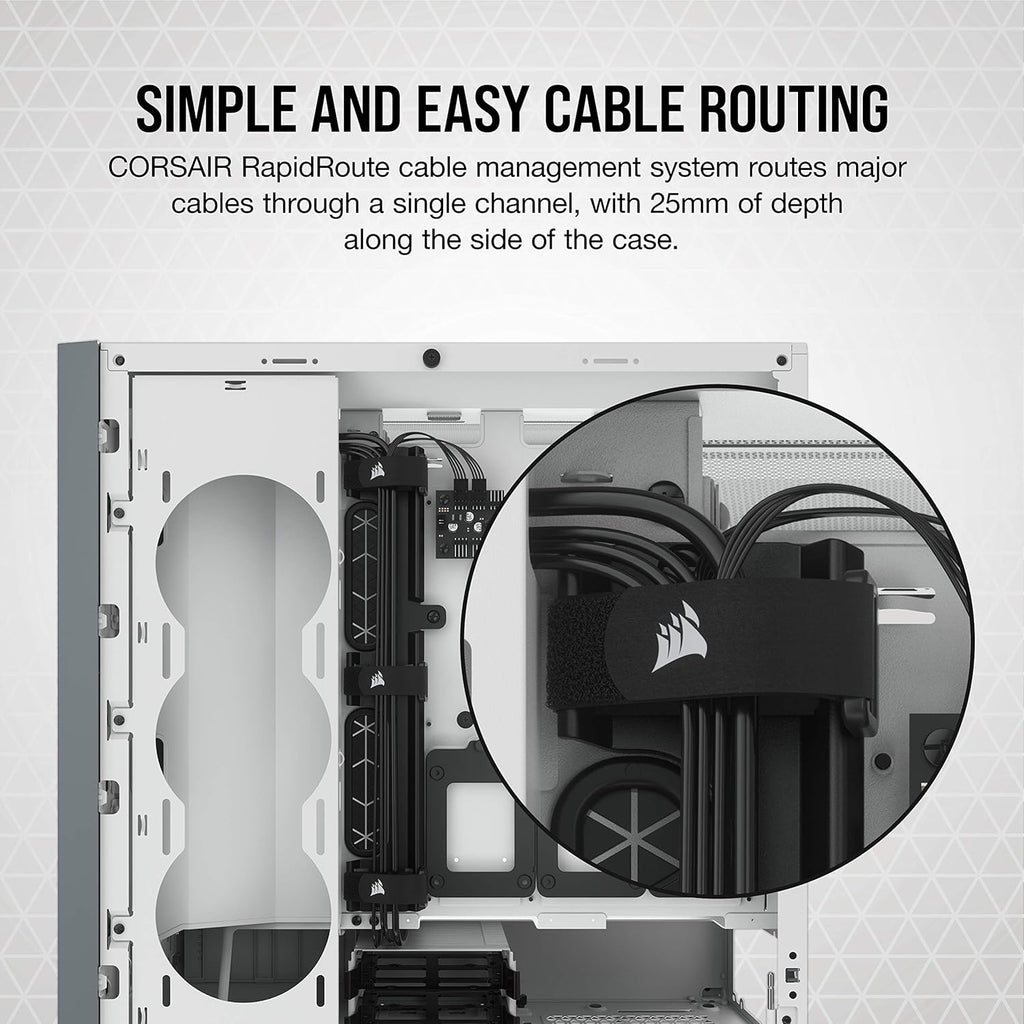 White Tempered Glass Mid-Tower ATX PC Case D93118
