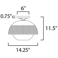 1 Light Flush Mount Black/Satin N5539