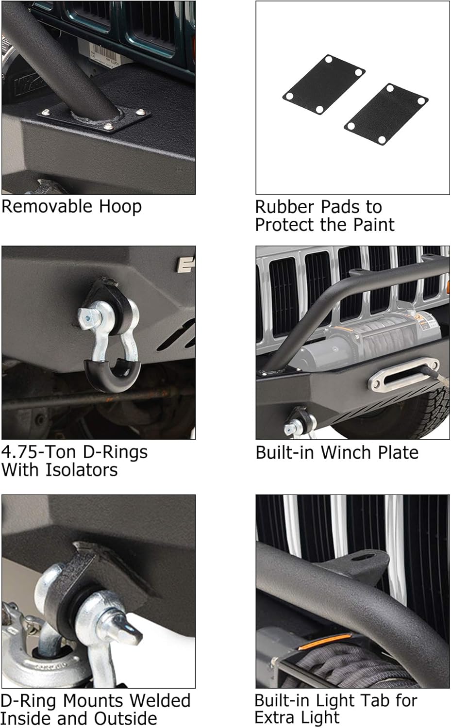 Front Bumper with Winch Plate for Cherokee XJ F71892