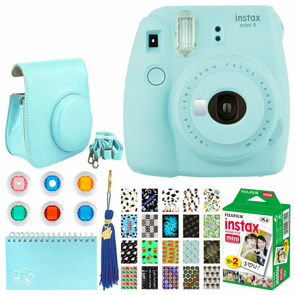 Ice Blue Instant Camera with 20 Graduation Kit B23767