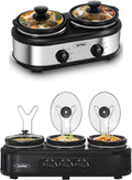 Triple Slow Cooker Buffet Server Stainless Steel U649941