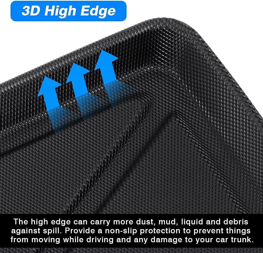 Custom Fit Heavy Duty Rubber Trunk Liner Tray Pack of 2 W5881