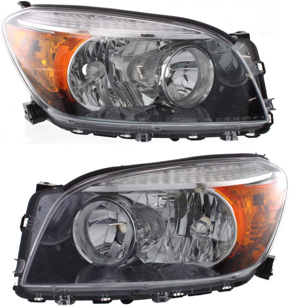 Headlight Assembly 2006 2007 2008 Driver Side Black Housing E295