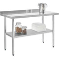 18 GA 430 Series SS Top Workbench with Galvanized Shelf C758