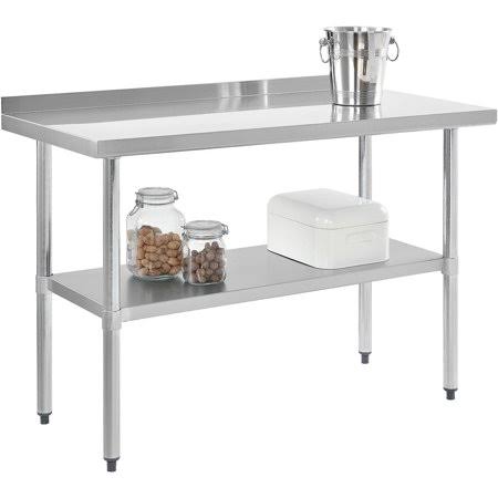 18 GA 430 Series SS Top Workbench with Galvanized Shelf C758