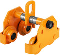 Push Beam Trolley, 1100lbs Load Capacity, 2.5in - 5.5in Adjustable Flange, Steel, Pack of 2 R20930