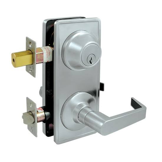 Brushed Chrome Interconnected Lock with Lever B795924