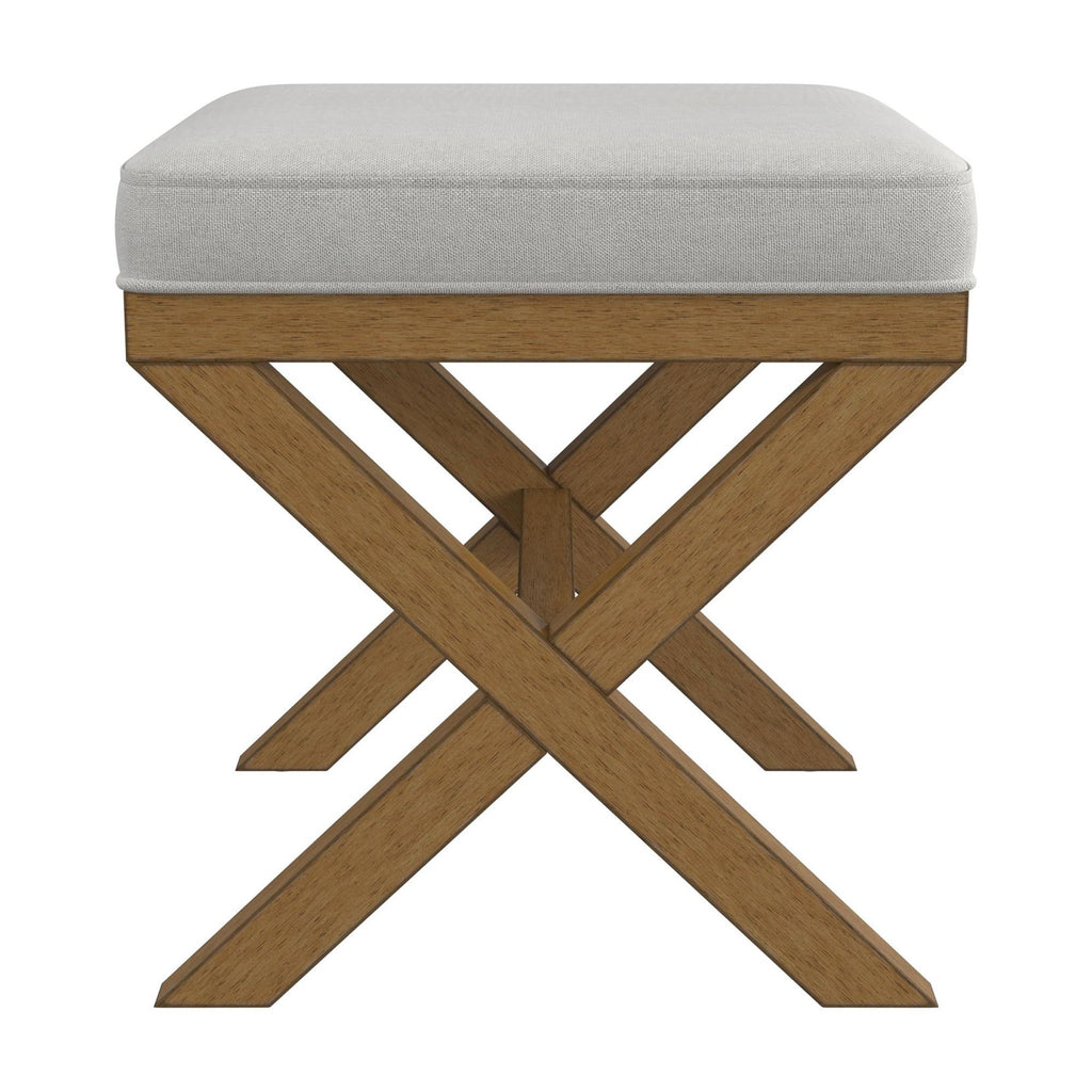 Dark Driftwood Wood Vanity Stool V309