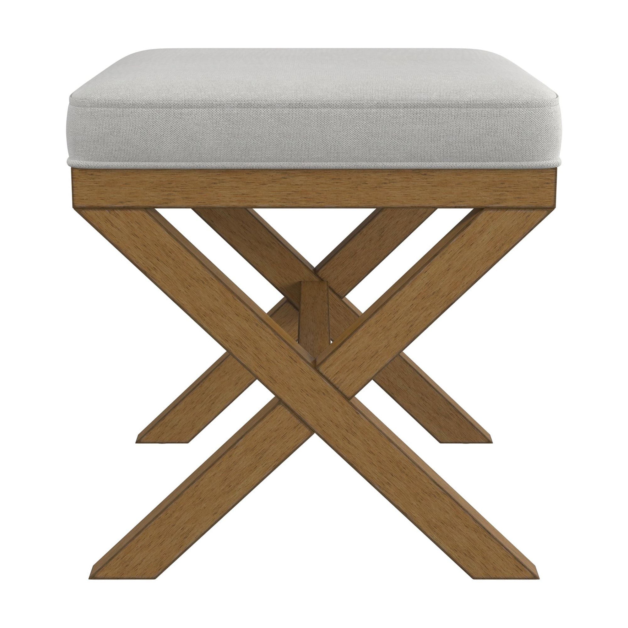 Dark Driftwood Wood Vanity Stool V309