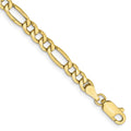 10K Yellow Gold Figaro Chain Anklet V545