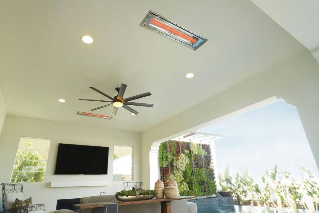 Dual Element 6000 Watt Electric Patio Heater Stainless Steel 480 Volt A173874