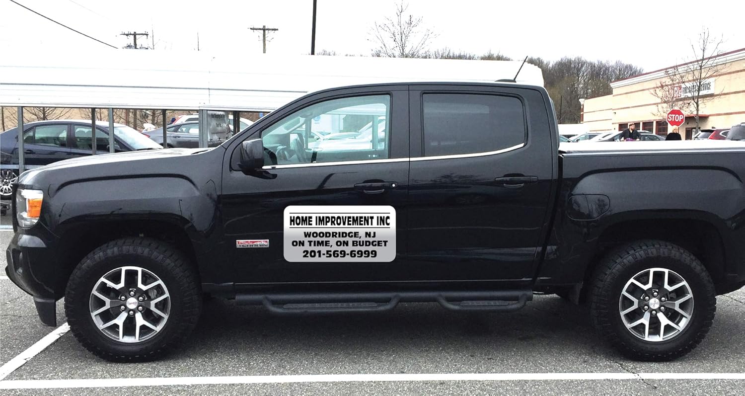 12 X 24 Set of 2 Vehicle Magnets Sign with Custom Lettering P696529