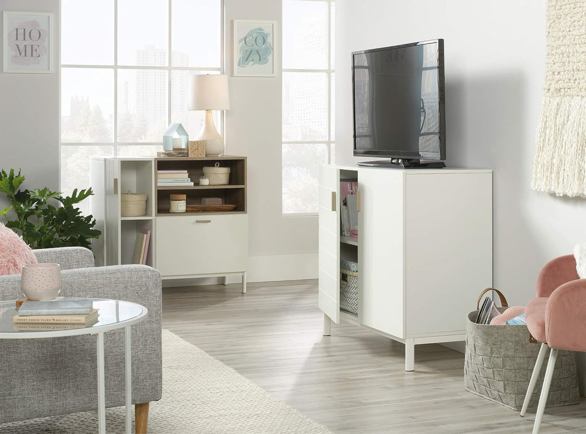 White Finish Credenza D832