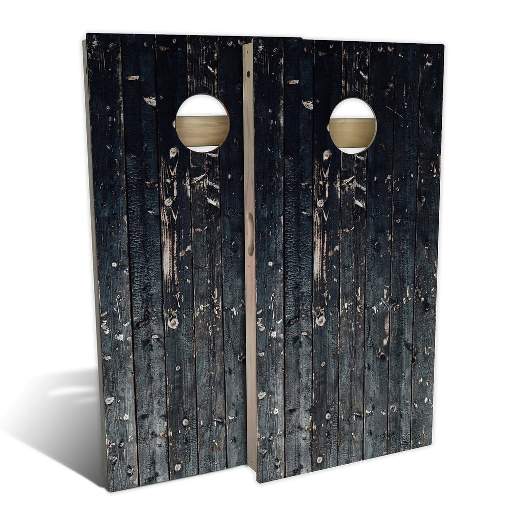 Black Plank Cornhole Set with Carrying Case H762