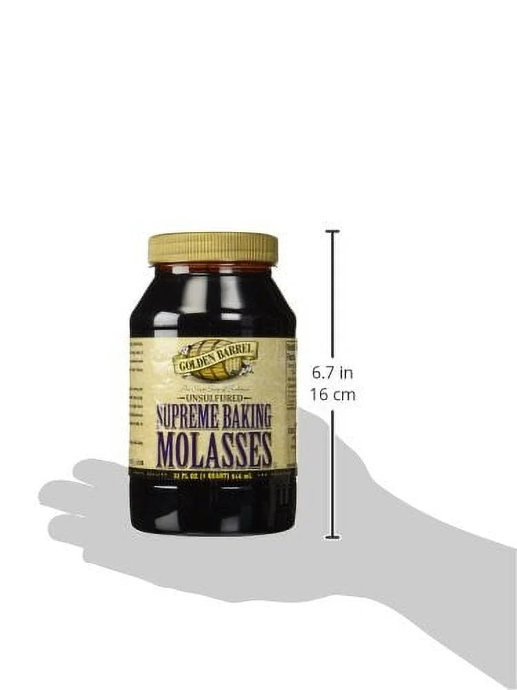 Unsulfured Baking Molasses, 32 Oz. Bottle (Pack of 2) J6683