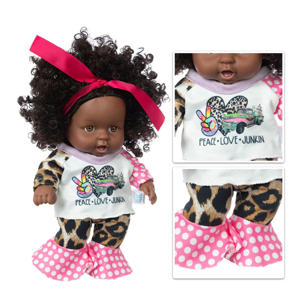 8 Inch Black Baby Dolls With Clothes A70001