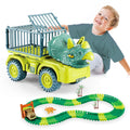 Dinosaur Truck Toys with Flexible Racetrack Cars and Dinosaurs I9024