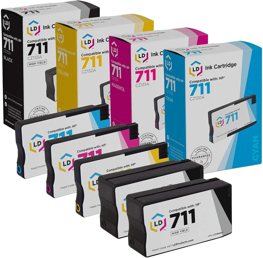 5-Pack Remanufactured Ink Cartridge for HP 711 I127662