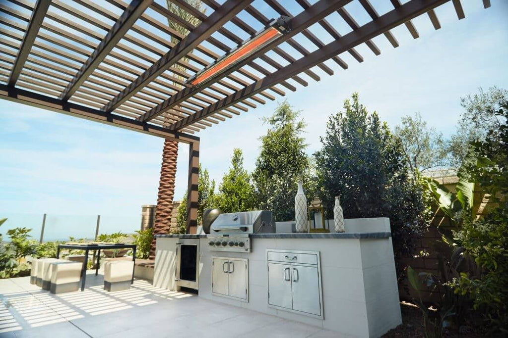 Dual Element 6000 Watt Electric Patio Heater Stainless Steel 480 Volt A173874