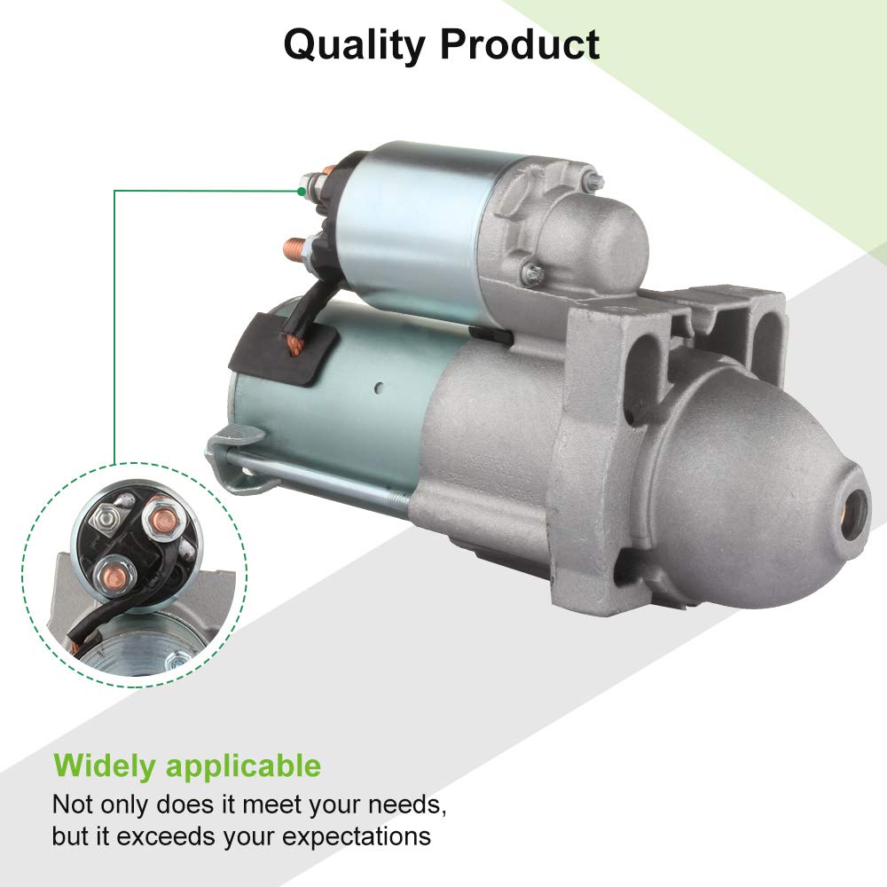 Compatible Starter for Chevrolet Avalanche 1500 2003-2006 5.3L Express Vans 2004-2007 4.8L 5.3L Silverado 1500 2003-2008 5.3L 2004-2008 4.8L SSR 2003-2004 5.3L 6494N Pack of 2 E241093