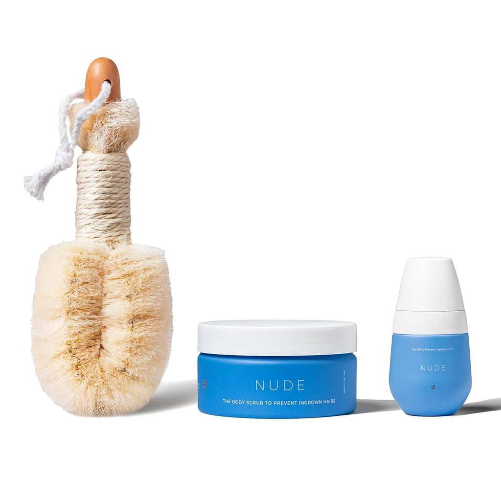 Nude Ingrown Treatment Oil and Exfoliating Scrub Pack of 2 Y440