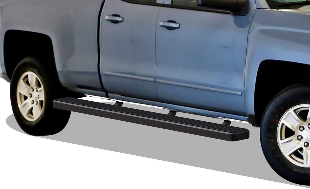 Black Powder Coated 5in Running Boards Side Steps Step Rails Z43420
